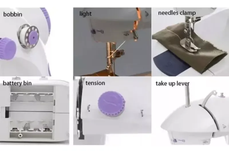 Comprar Maquina De Coser Portatil Generica Porta en Electroshopy - Ángulo 3